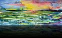 « Meer und Wolken »<br>Aquarell - 48 x 18 cm