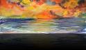 « Sonne und Meer »<br>Aquarell - 48 x 18 cm