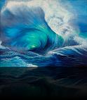 « Wave 2 »<br>Acryl-Mischtechnik auf Leinwand<br>130 x 100 cm